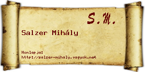 Salzer Mihály névjegykártya